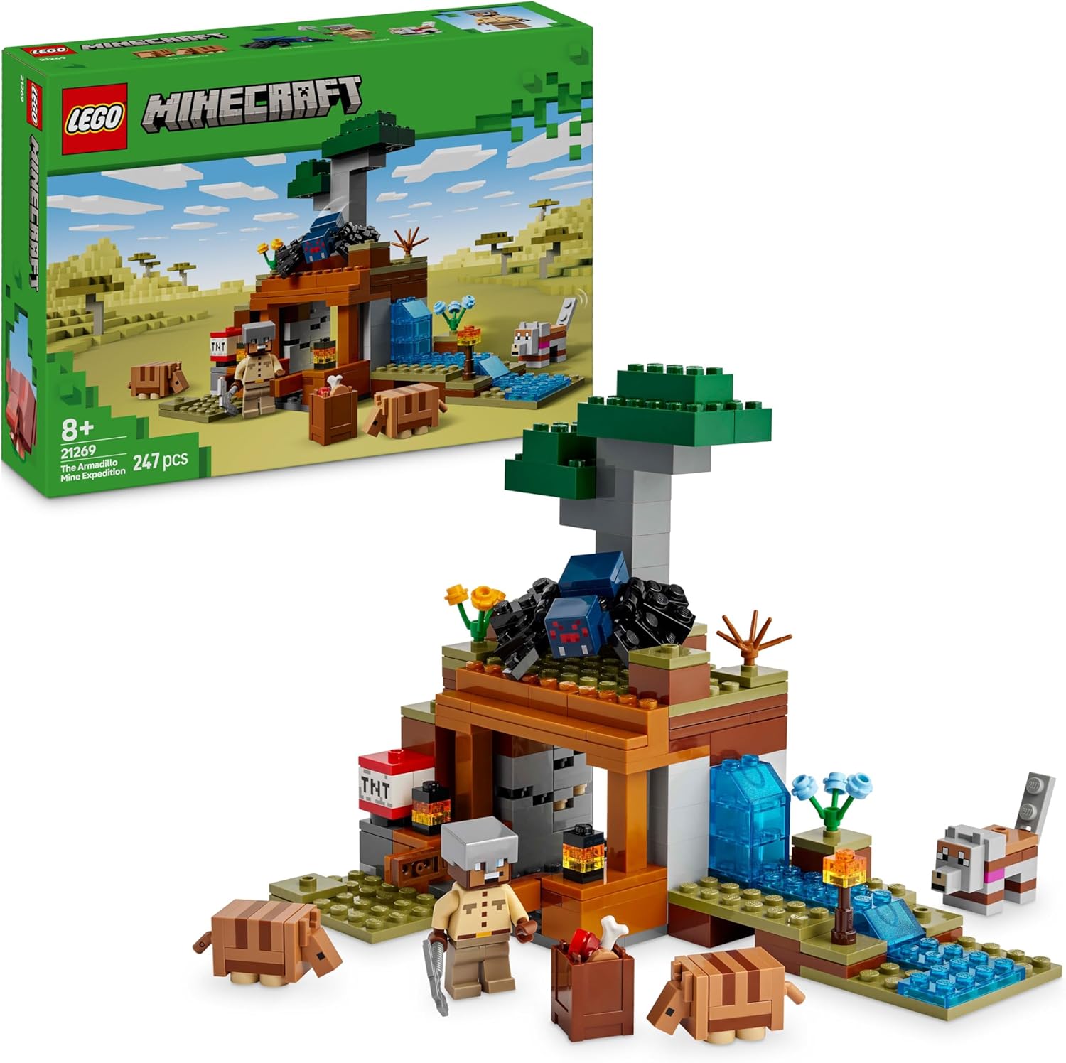 LEGO MINECRAFT THE ARMADILLO MINE EXPEDITION 21269 247PCS 8+