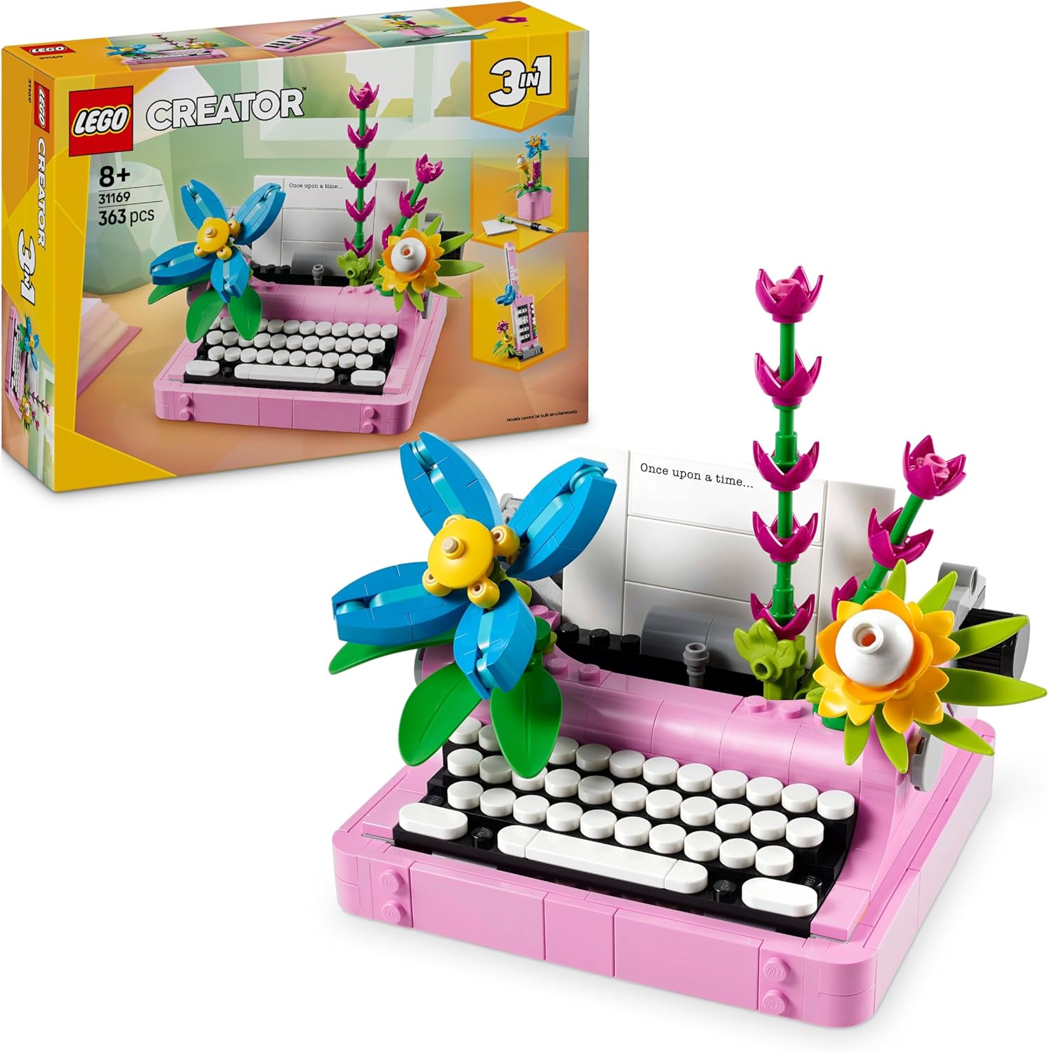 LEGO CREATOR TYPEWRITER WITH FLOWERS 363PCS 31169 8+