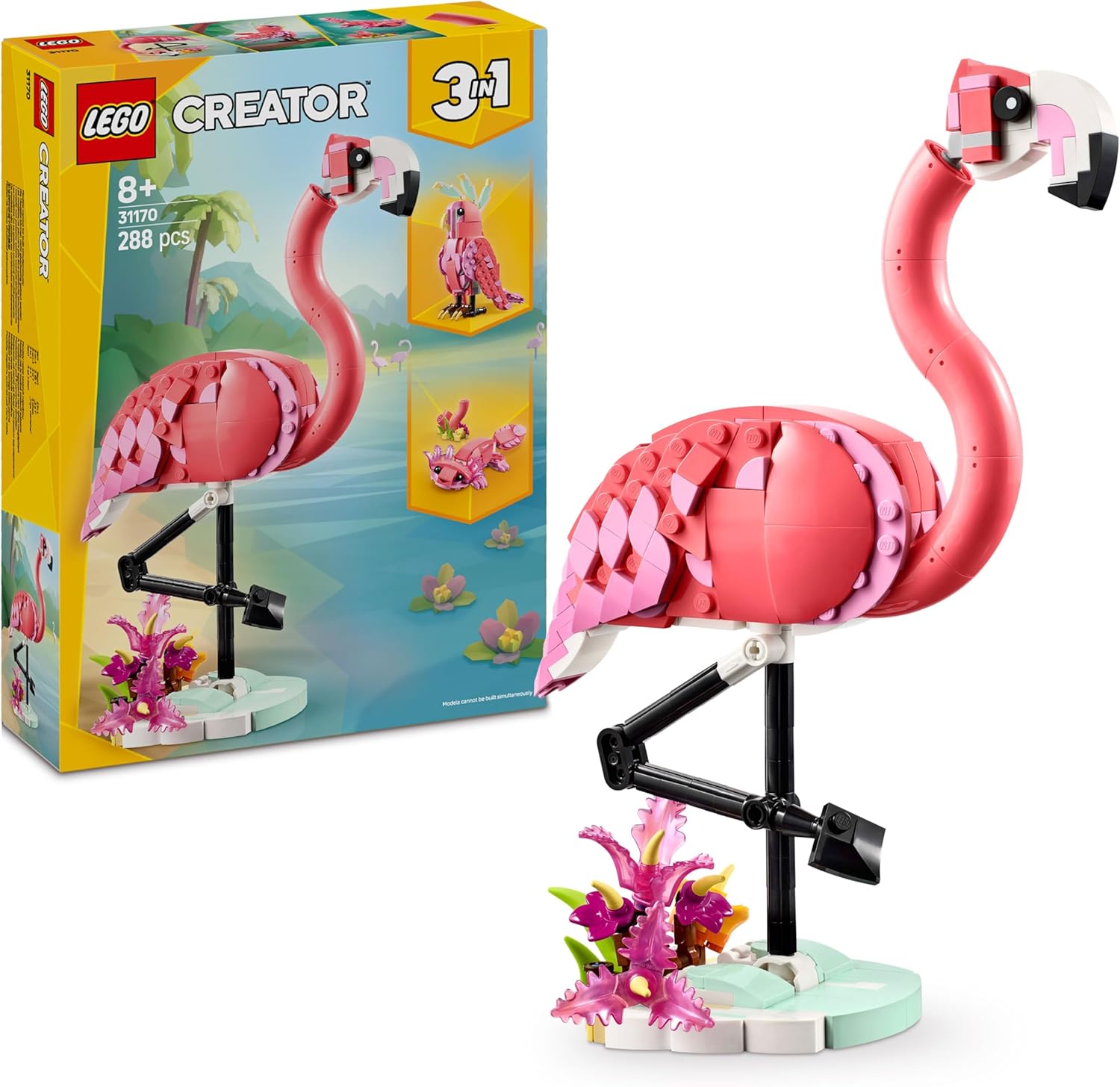 LEGO CREATOR WILD ANIMALS PINK FLAMINGO 31170 288PCS 8+