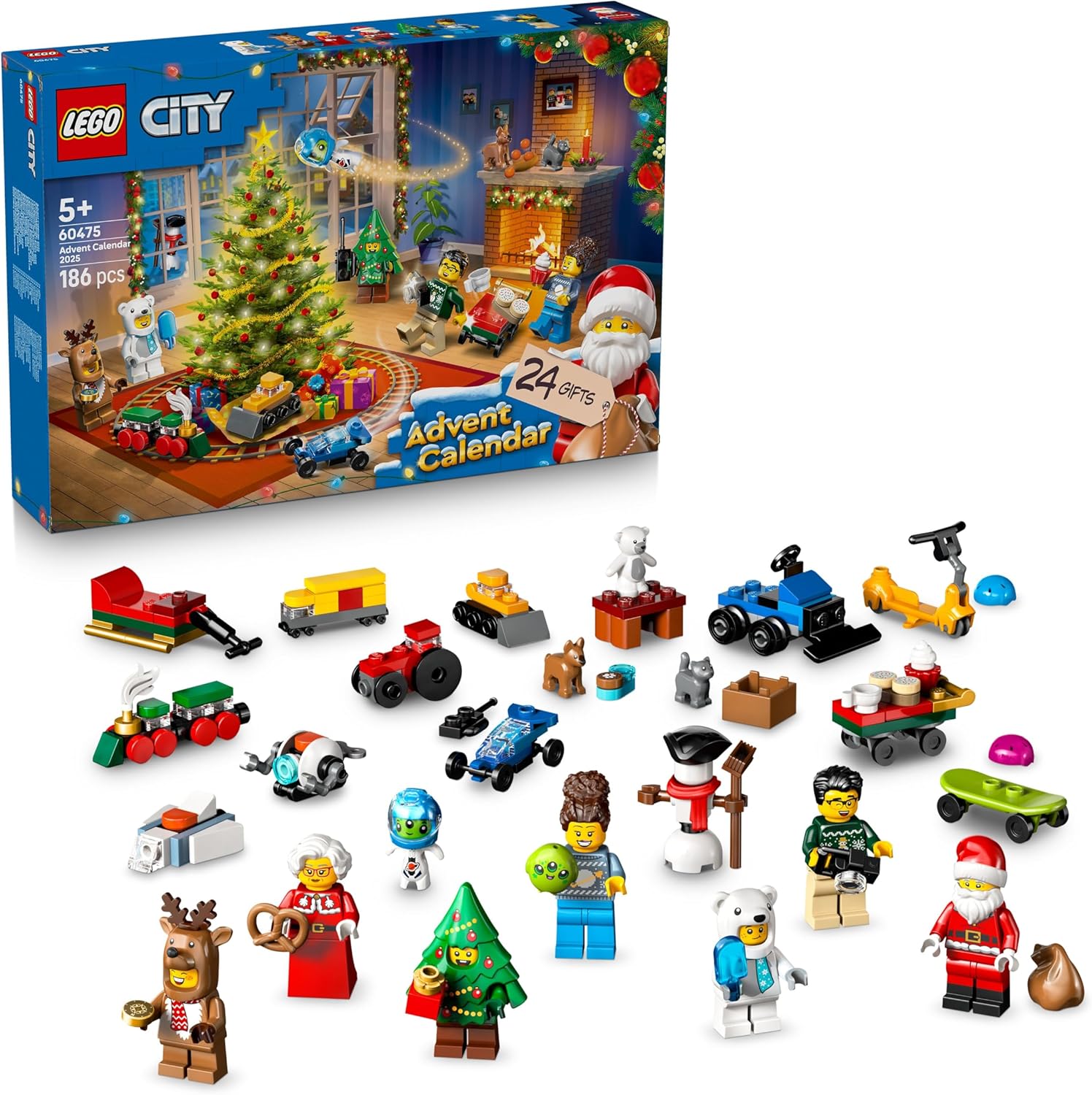 LEGO CITY XMAS ADVENT CALENDAR 60475 186PCS 5+