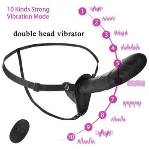 Strap On Double-Ended Vibrating Dildo