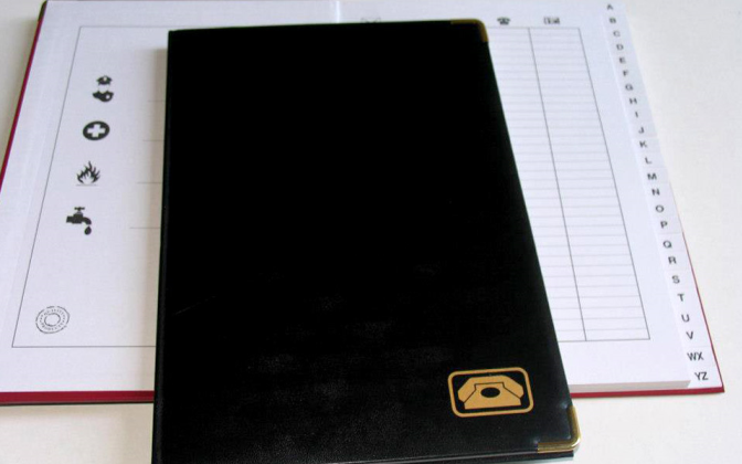 TELEPHONE INDEX 16X13CM ENGLISH