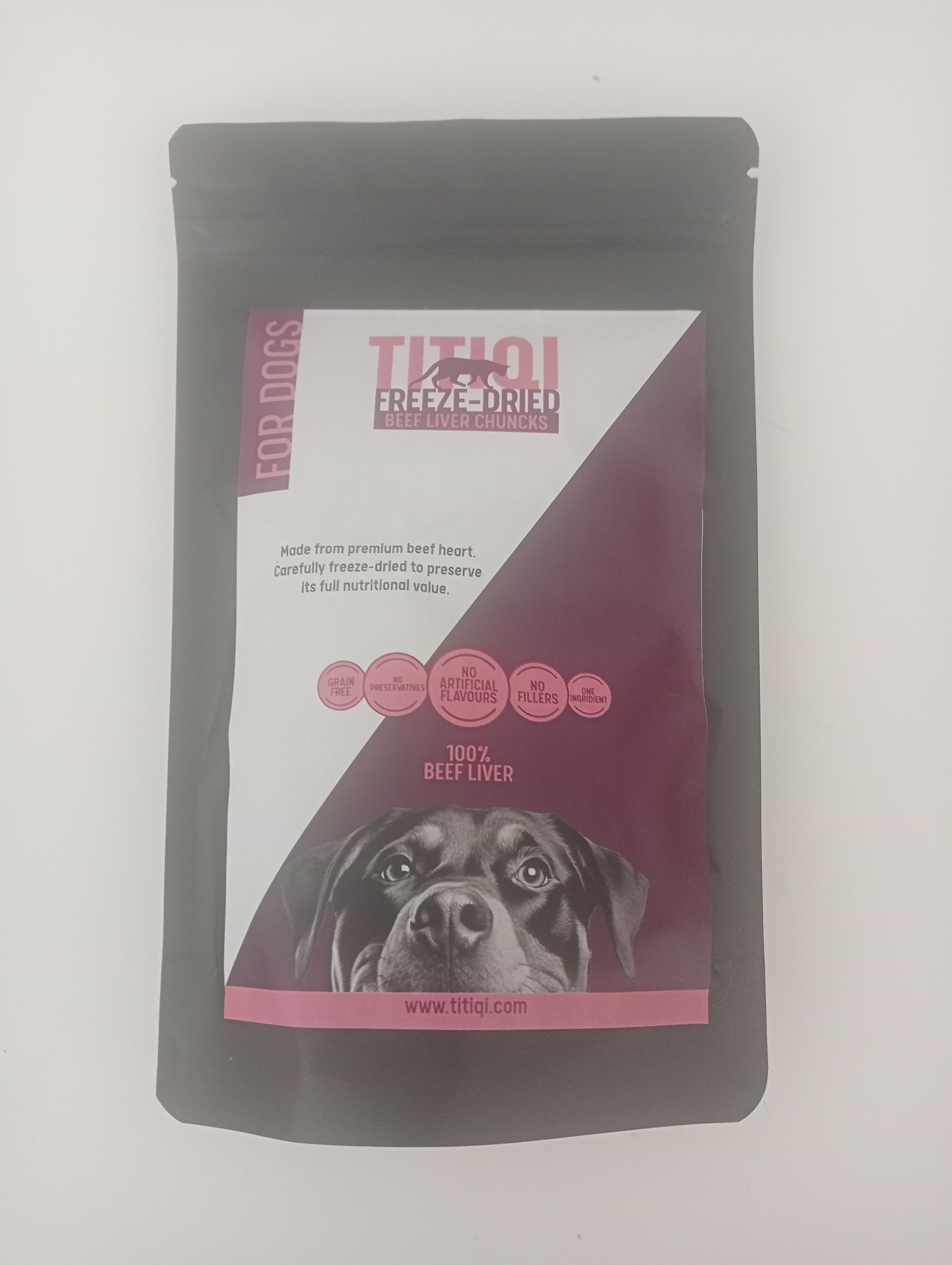 Titiqi-Beef Liver Chunks-Anti-Anemia-for Dogs-100gr