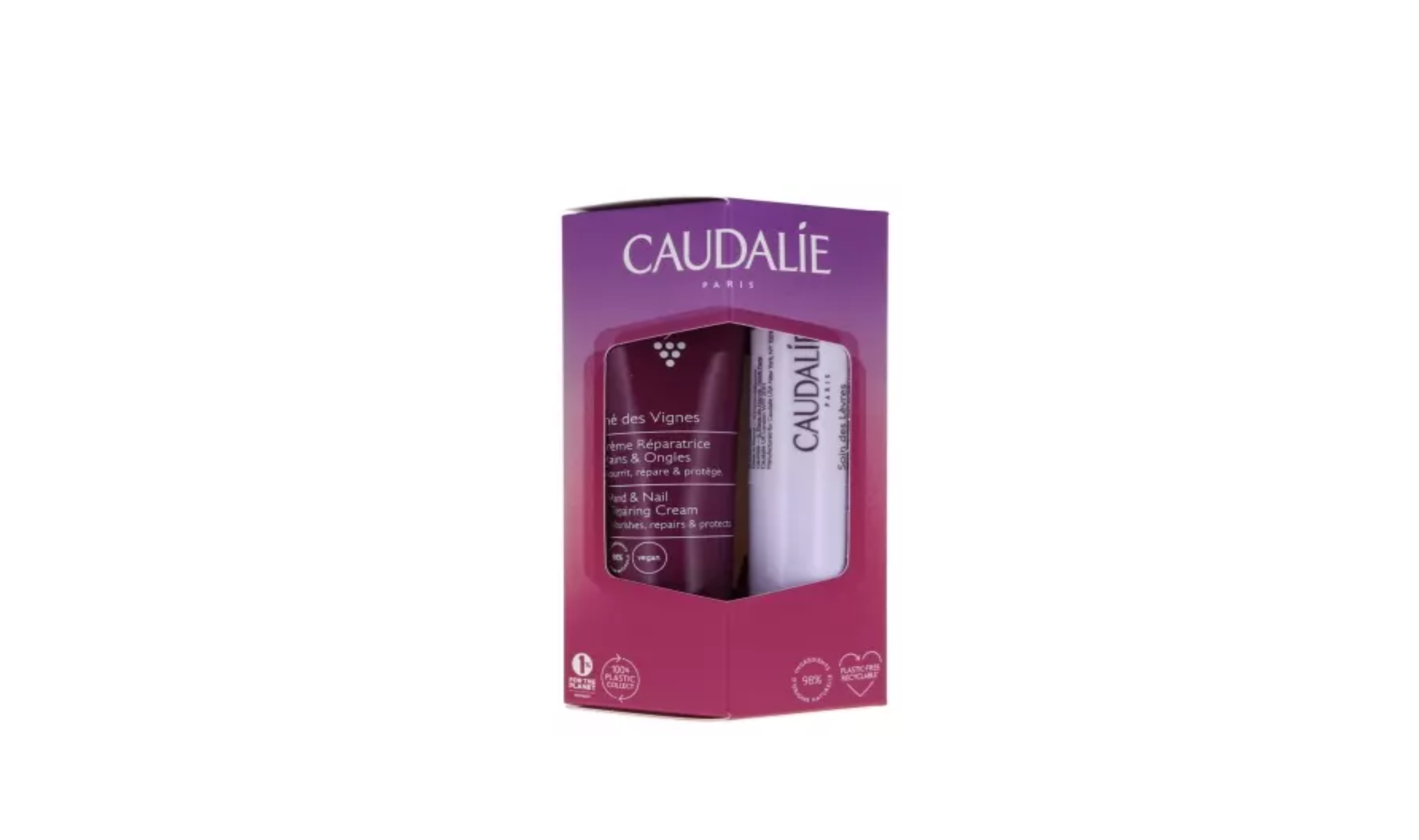Caudalie Promo With The Des Vignes Hand & Nail Cream, 30ml & Lip Conditioner, 4.5g