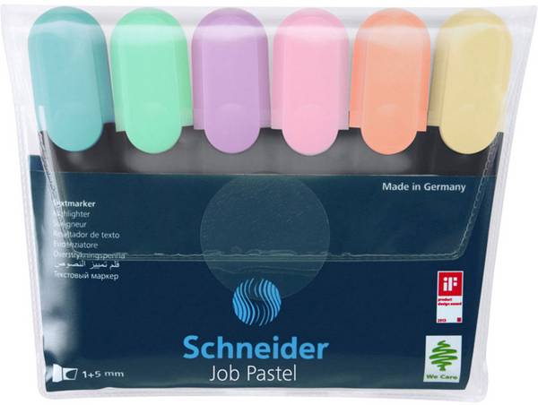 Schneider Highlighter Wallet Job Pastel 6Pc