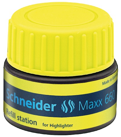 Schneider Highlighter Job Refill 660 Yellow 30Ml