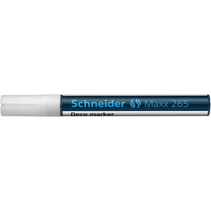 Schneider Chalk Marker Deco Maxx 265 White Bullet Tip 1-3Mm Chalk