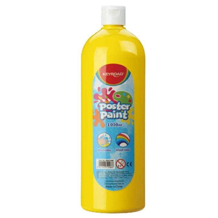 Keyroad Keyroad Poster Paint Yellow 1000 Ml Tempera