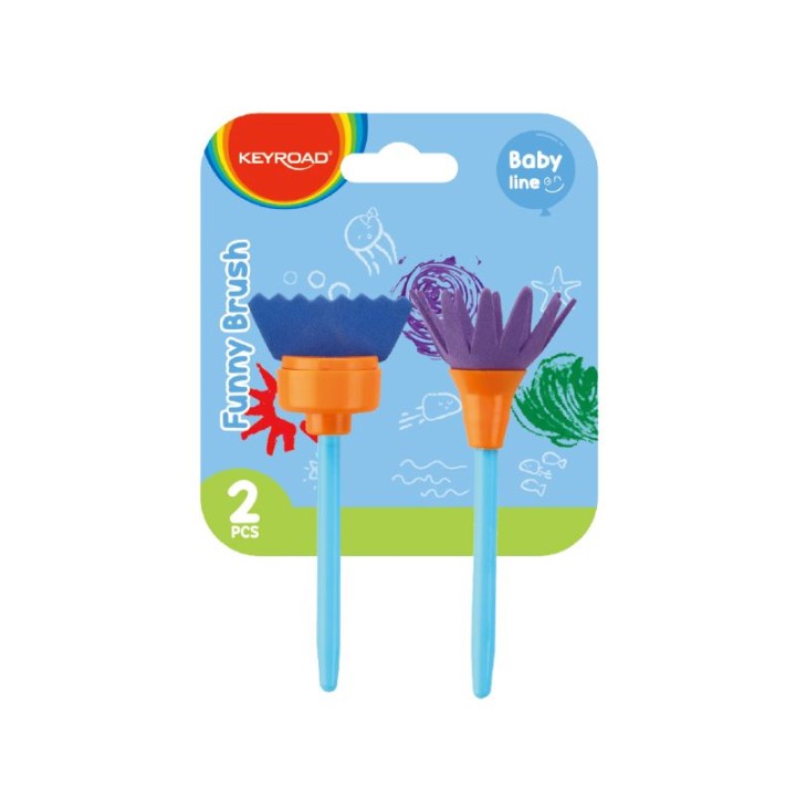 Keyroad Children'S Paint Brushes  Pack Of 2  Ideal For Painting Wi