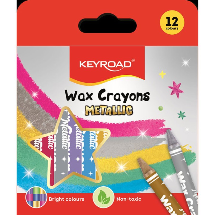 Keyroad Wax Crayon Metallic Set Of 12 8*90Mm