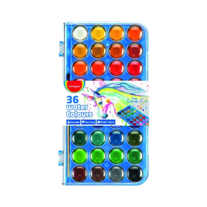 Keyroad Keyroad 36 Colors Water Color In Box With Free Brush