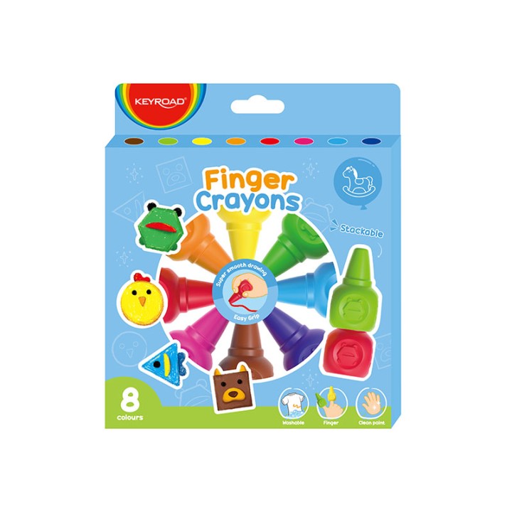 Keyroad Kids Finger Crayon Set Of 8