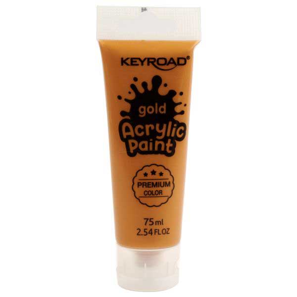 Keyroad Acrylic Paint 75Ml Metallic Golden Color