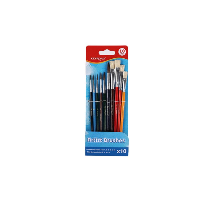 Keyroad Brush Synthetic 10 Pcs