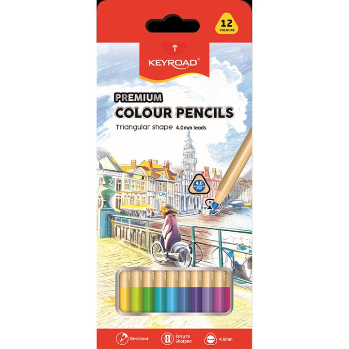 Keyroad Colouring Pencils Set Of 12 Premium Keyroad