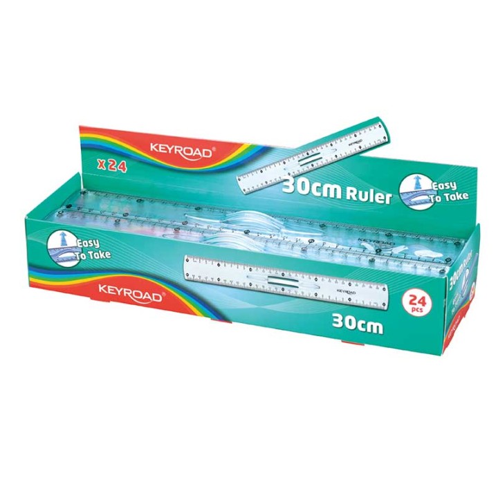 Keyroad Ruler 30Cm Plastic With Grip