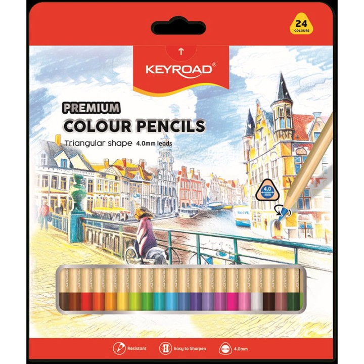Keyroad Colouring Pencils Set Of 24 Premium Keyroad