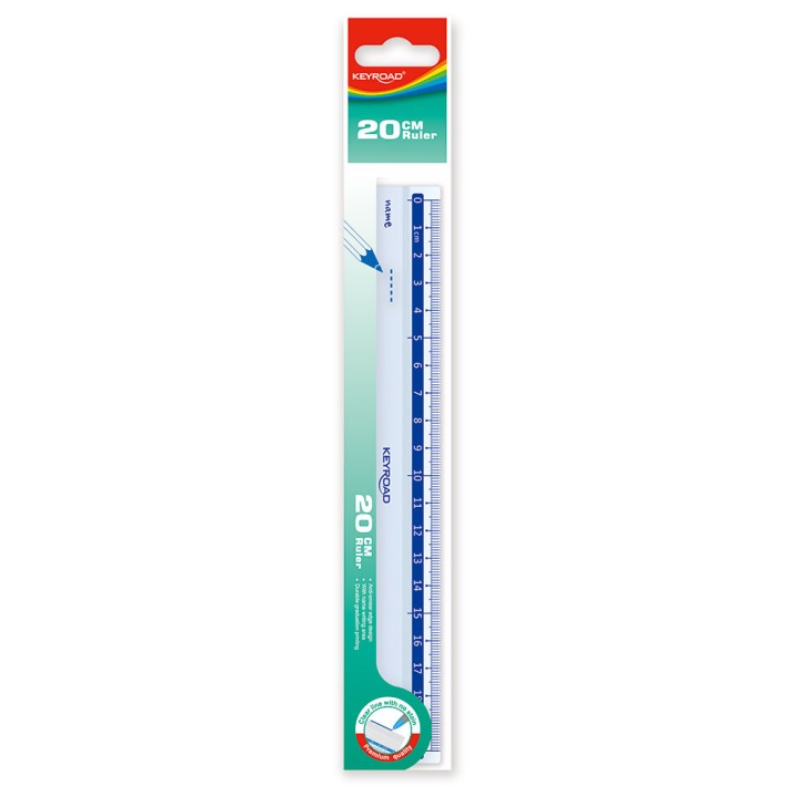 Keyroad Ruler 20Cm Transparent