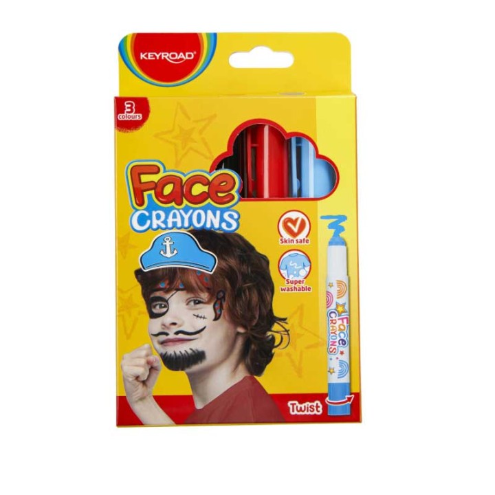 Keyroad Face Paint Crayons 3Pcs
