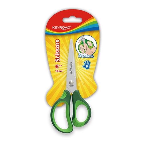 Keyroad Scissors 15Cm 6" Soft Handle Children