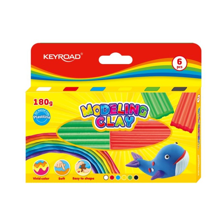 Keyroad Keyroad Plasticine Modelling Clay 6 Pieces Of 30 G