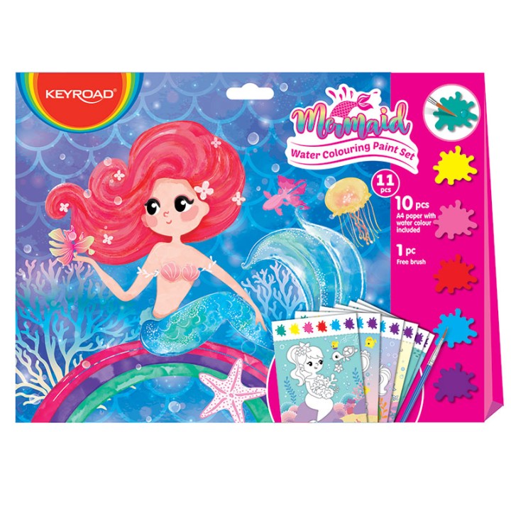 Keyroad Water Colour Paint Set Mermaid
