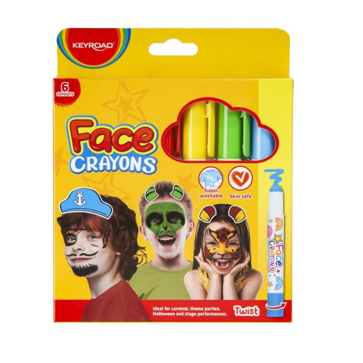 Keyroad Face Paint Crayons 6Pcs