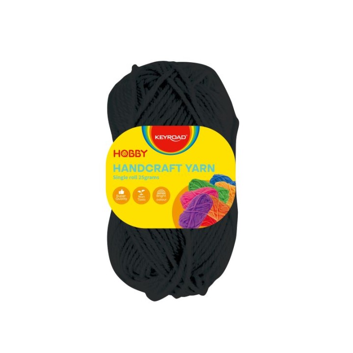 Keyroad Handcraft Yarn Black 25G