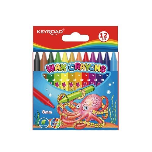 Keyroad Wax Crayons Set Of 12 8Mm