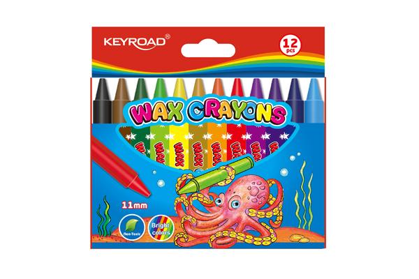 Keyroad Wax Crayons Set Of 12 11Mm