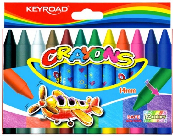 Keyroad Wax Crayons Set Of 12 14Mm