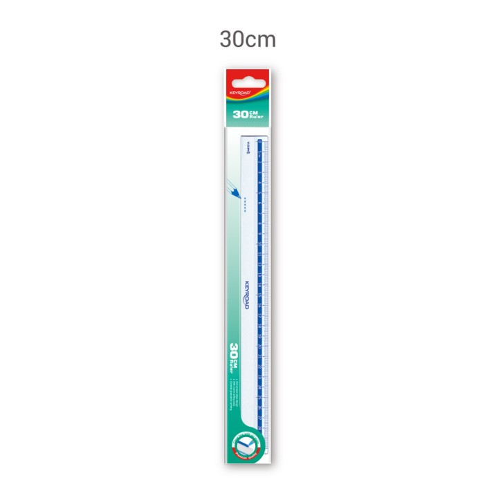 Keyroad Plastic Ruler White 30Cm
