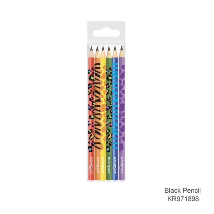 Keyroad Hb Pencils 6P-Safari Fun