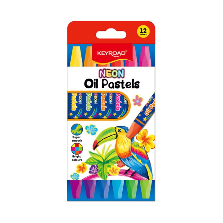 Keyroad Oil Pastel Neon Colours Set Of 12 Keyroad