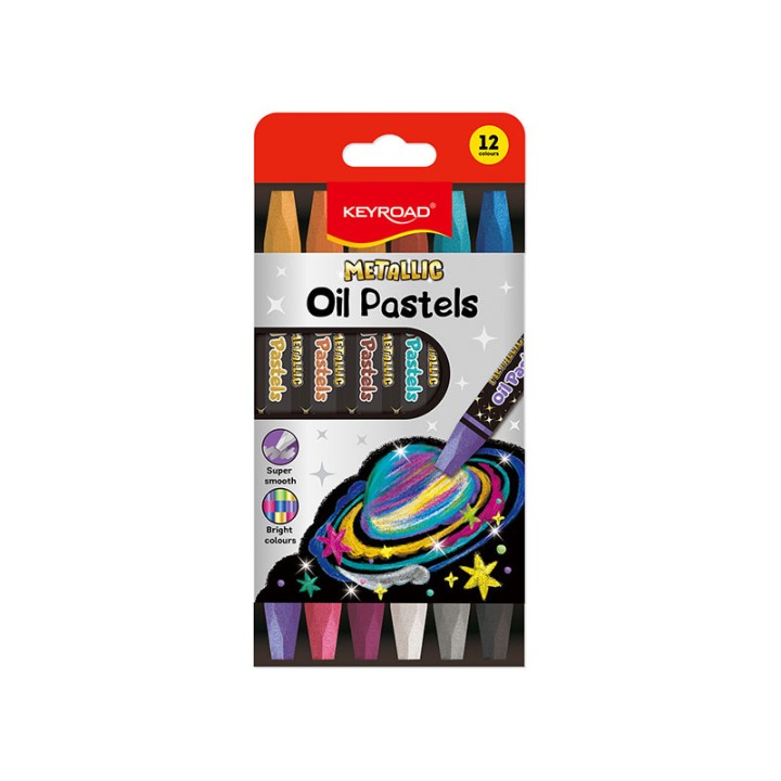 Keyroad Oil Pastel Metallic 12 Pcs