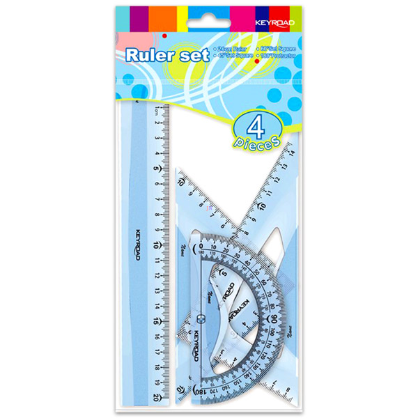 Keyroad Ruler Set 20Cm 4Pc