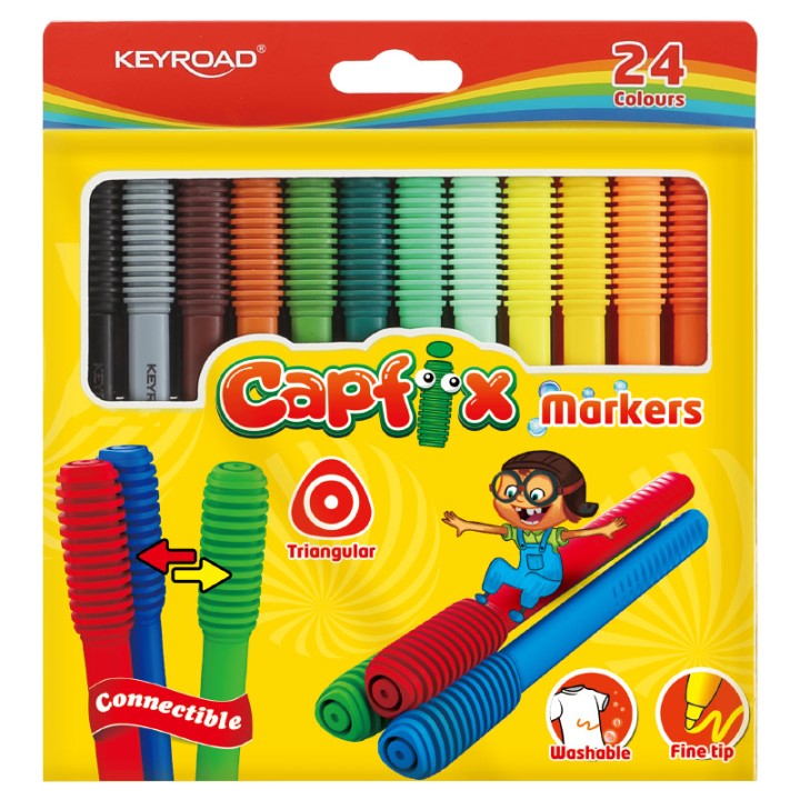 Keyroad Connectible Felt Tip Colored Markers 24P
