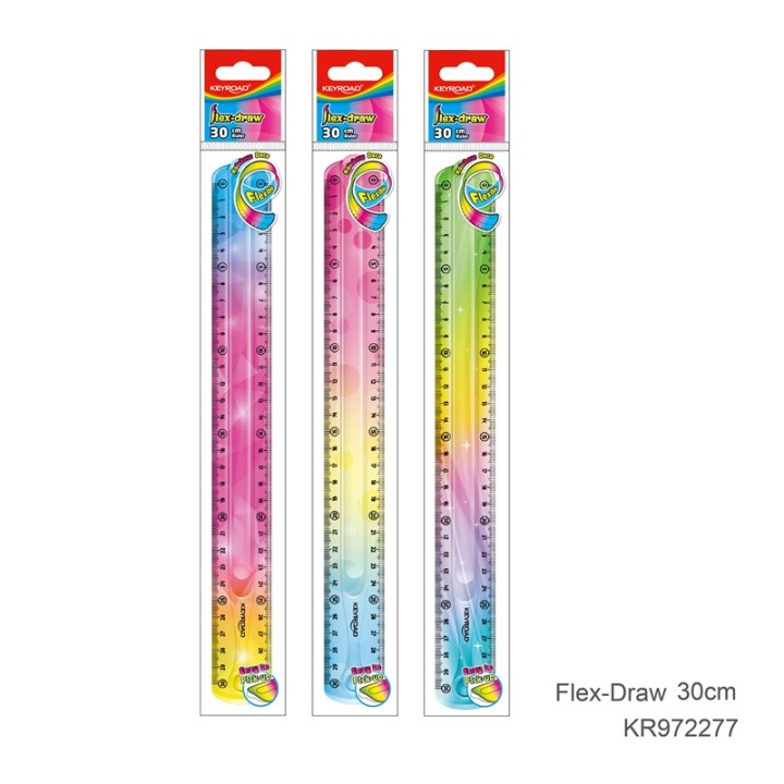 Keyroad Ruler 30Cm Flexible Deco Printed