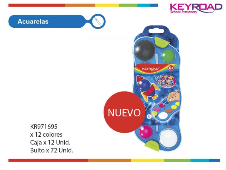 Keyroad Water Color Cake Set X12