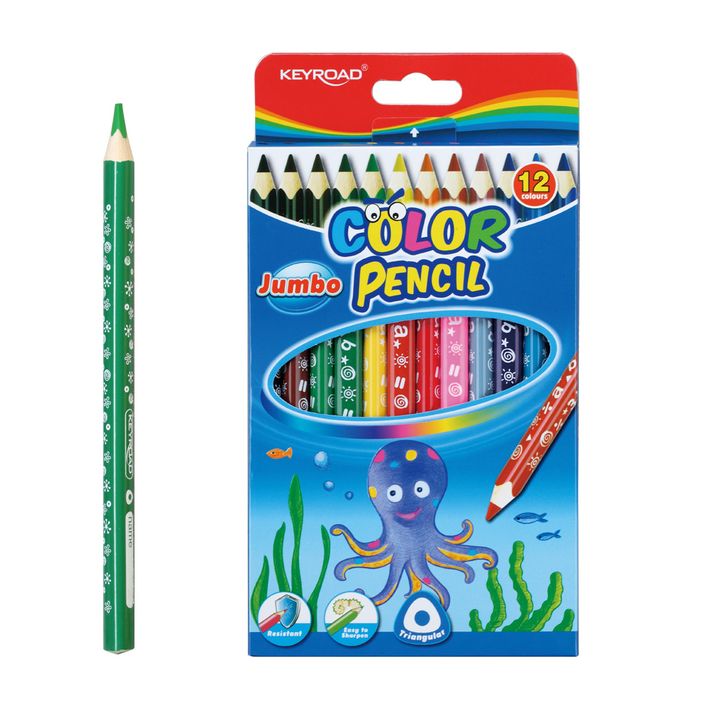 Keyroad Color Pencil Jumbo 5.00 Triangular X12