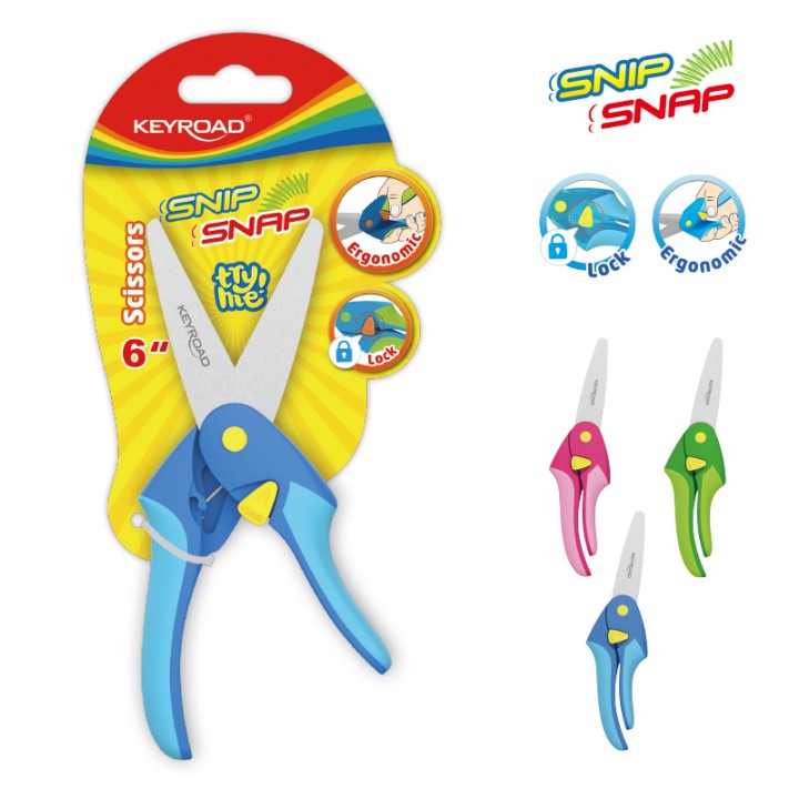 Keyroad Easy-Open Scissors Snip Snap 5In Length