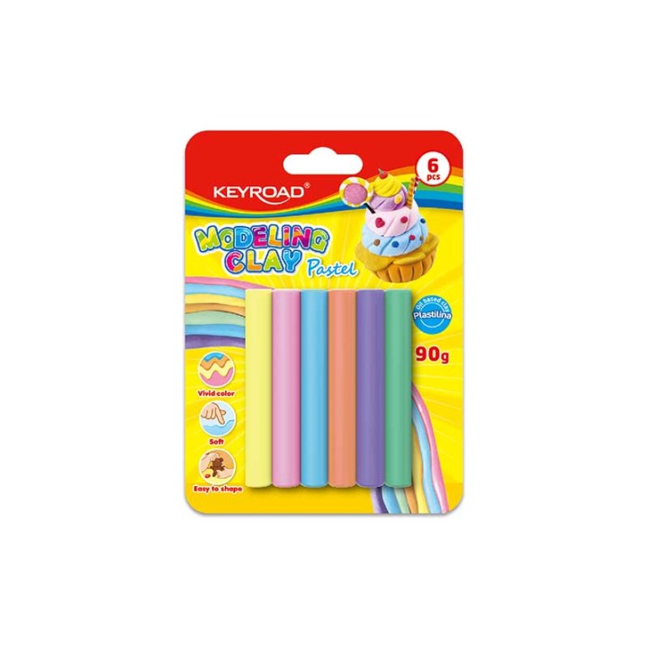 Keyroad Modeling Clay 15G 6 Pastel Colors