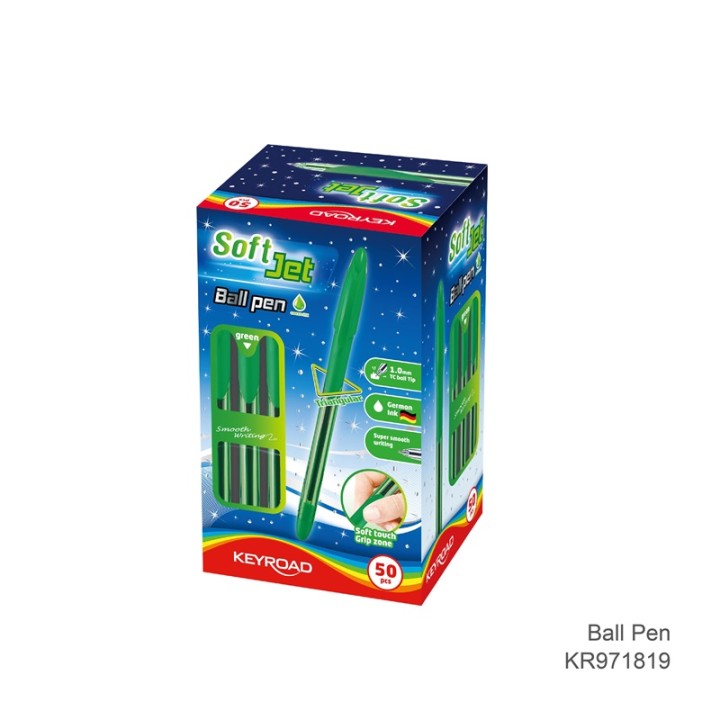 Keyroad Ballpoint Pen Green With Soft Grip