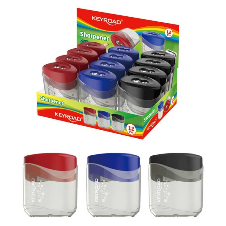 Keyroad 2-Hole Sharpener With Case For Shavings