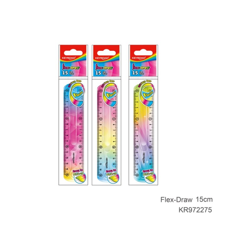 Keyroad Ruler 15Cm Deco Printed Flexible