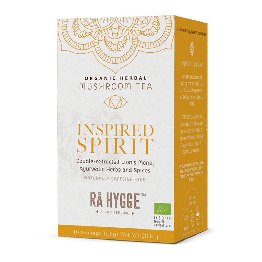 RA Hygge, BIO Inspired Spirit, Herbal Tea with Lions Mane, 16 Bags
