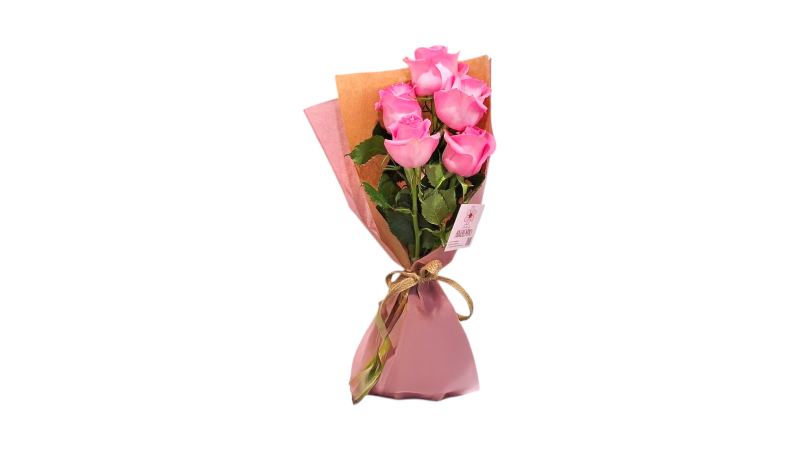 Simple Pink Roses Bouquet