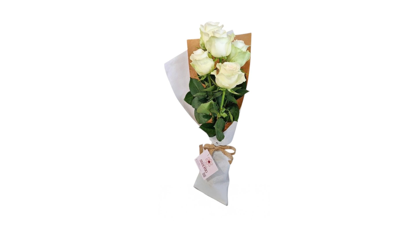 Simple White Roses Bouquet