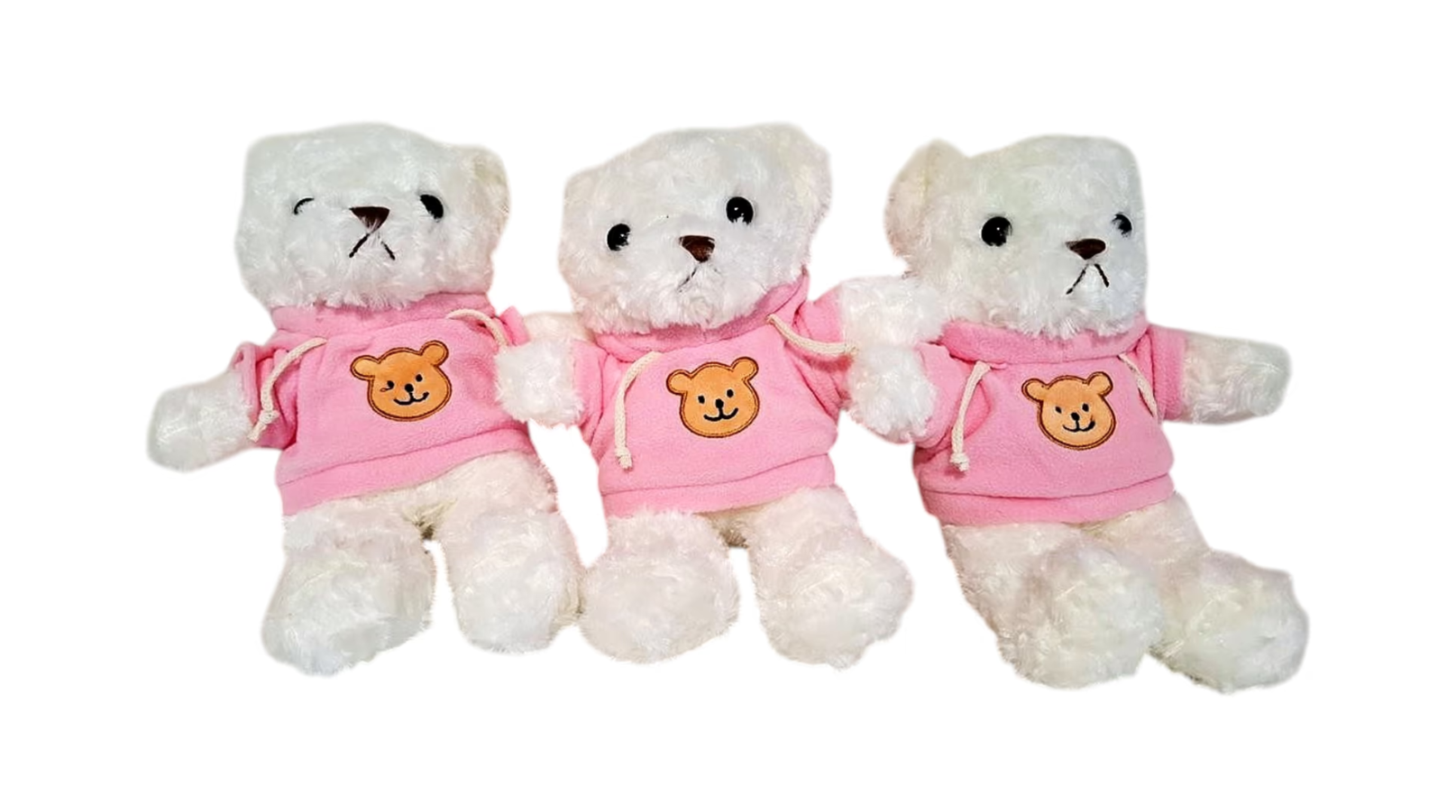 Teddy Bear White Pink 30cm