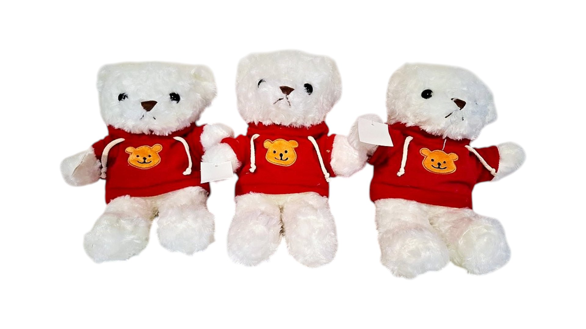 Teddy Bear White Red 30cm
